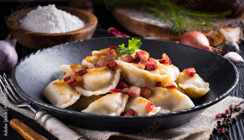 Polish pierogi traditional dumplings