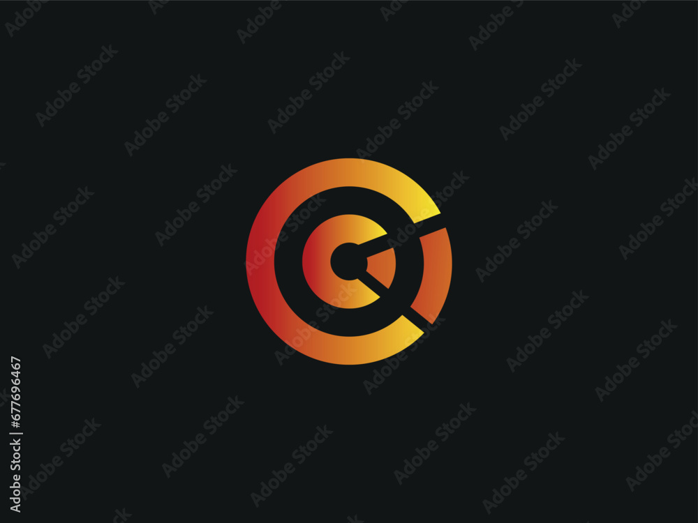 Letter logo. wifi logo . c letter logo Letter logo. wifi logo . c letter logo