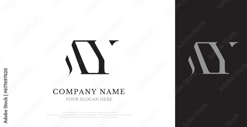 Initial AY Logo Design Vector Initial AY Logo Design Vector