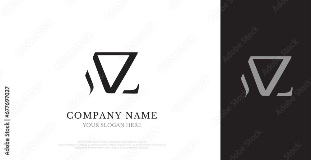 Initial AZ Logo Design Vector Initial AZ Logo Design Vector