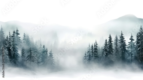 season scene fog panorama foggy illustration wilderness forest, tree gy, cold background season scene fog panorama foggy photo