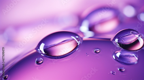 oil bubbles on vibrant violet background