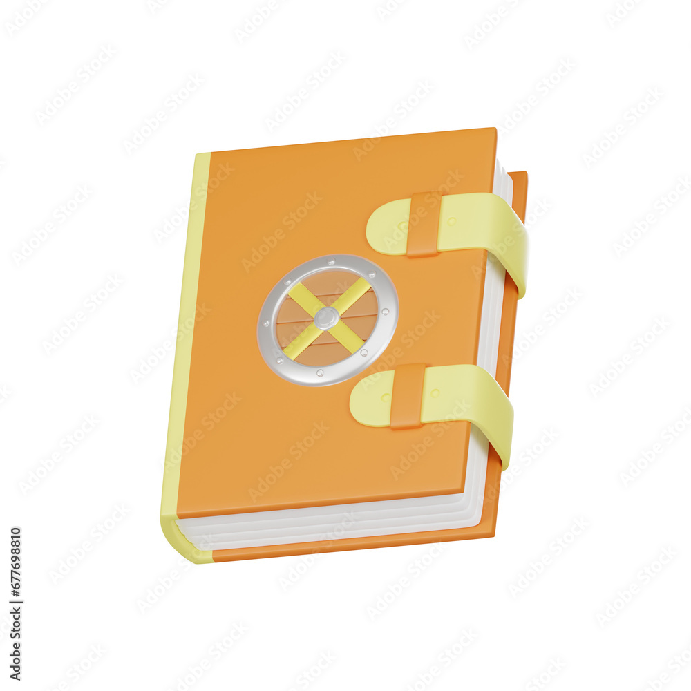 Viking Book 3D icon isolated on white background, 3D rendering Viking Book 3D icon isolated on white background, 3D rendering