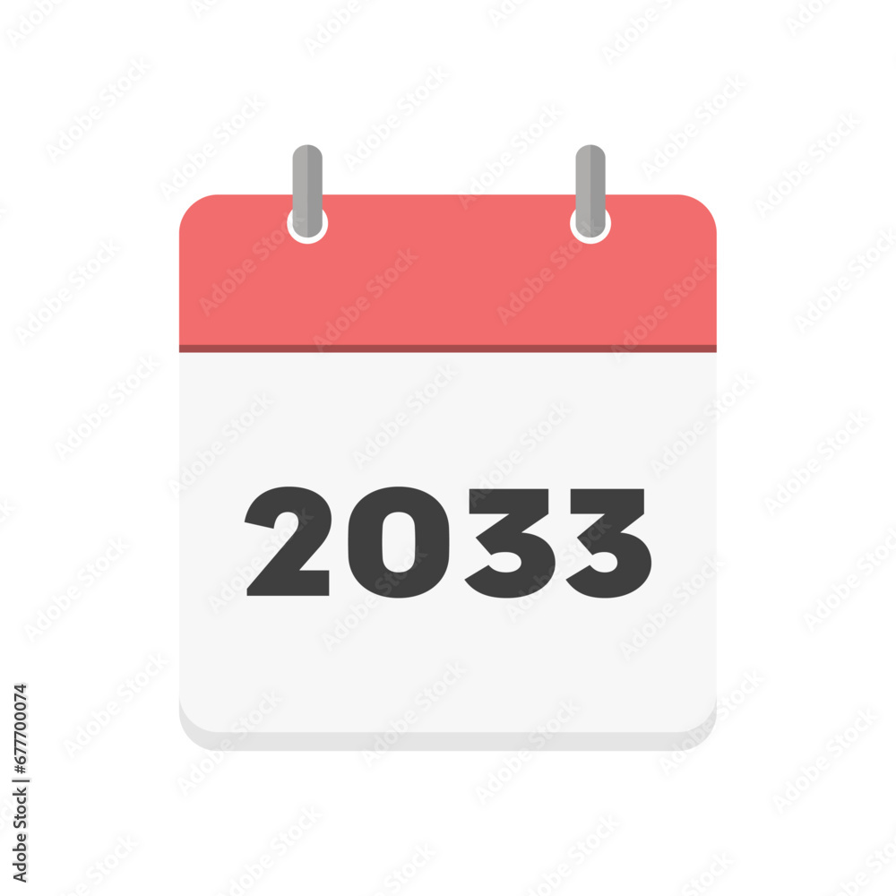 2033年のカレンダーの表紙のアイコン - リングのついた暦やプランナーのイメージ素材
2033年のカレンダーの表紙のアイコン - リングのついた暦やプランナーのイメージ素材