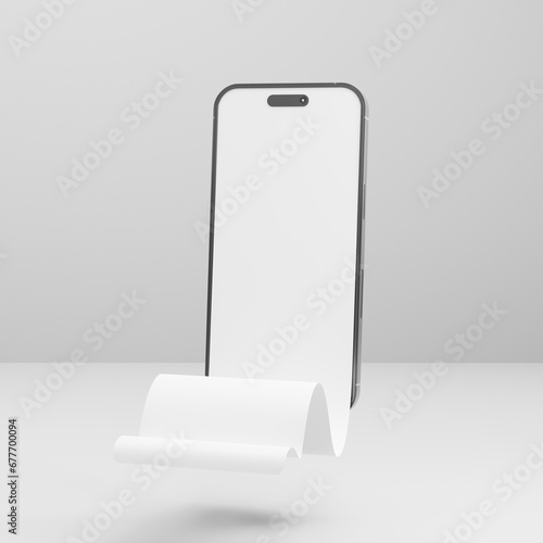 Long scroll smartphone screen, use for design presentation mockup 
