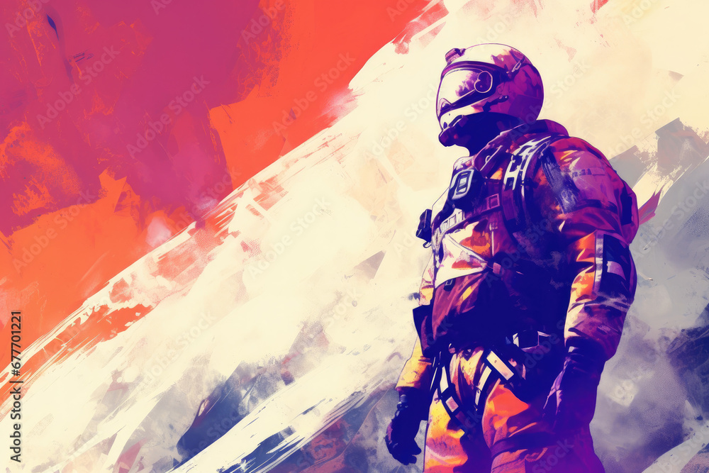 Astronaut am Horizont, Astronaut on the horizon Astronaut am Horizont, Astronaut on the horizon