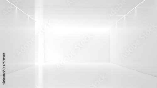 Abstract empty white room interior