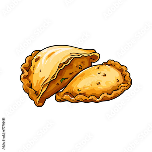 empanadas isolated vector