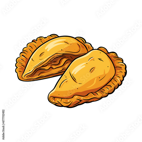 empanadas isolated vector