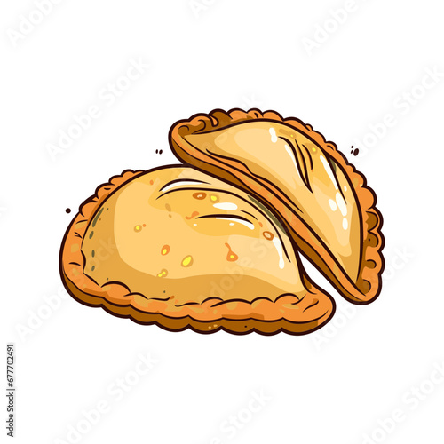 empanadas isolated vector