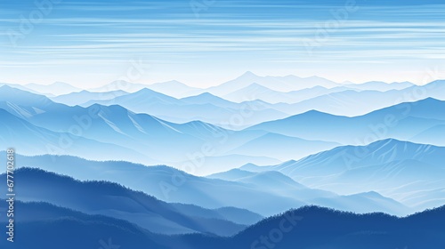 nature blue mountain wonderland sunlit illustration landscape view, beautiful sky, outdoor sunny nature blue mountain wonderland sunlit © vectorwin