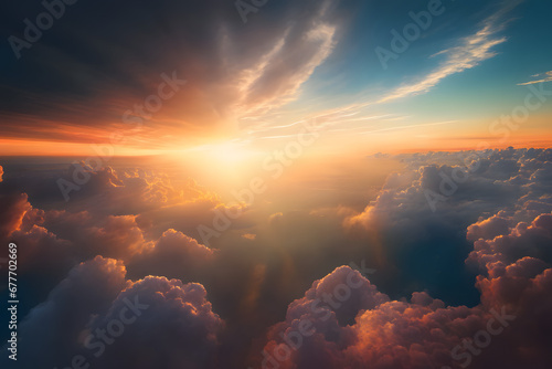sunset in the clouds