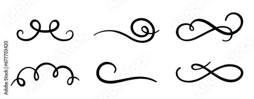 Calligraphic swirl flourish photo