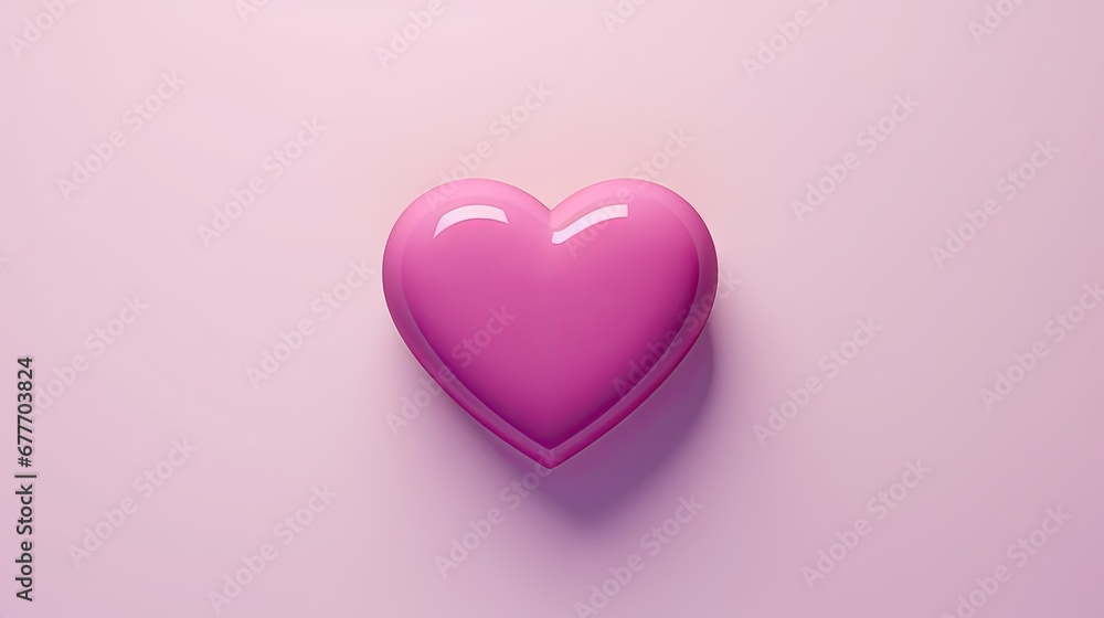  a pink heart shaped object sitting on top of a pink surface with a shadow of a person's face in the middle of the heart and a pink background.  generative ai