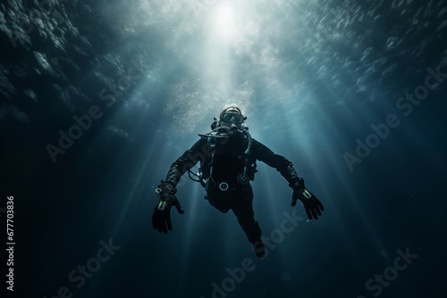 diver under water © Anastasiia Trembach