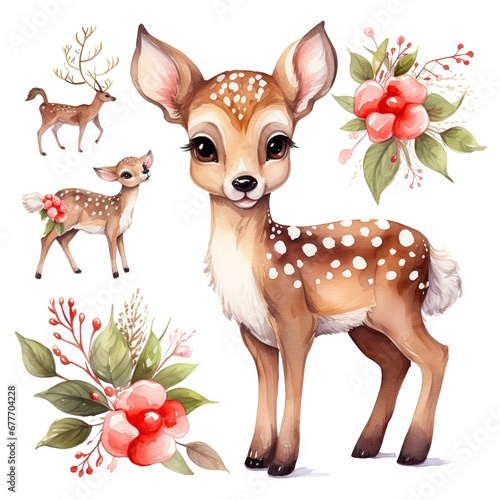 christmas deer with a deer