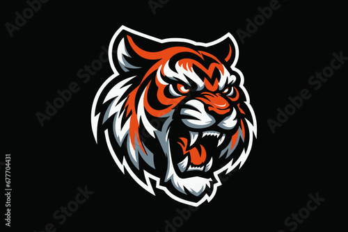 Dynamic Vector Tiger Mascot Logo - High-Quality, Versatile Sports Team Emblem Design