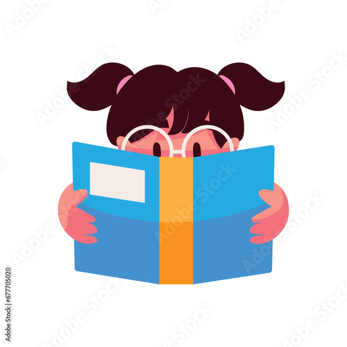 girl reading and studing
