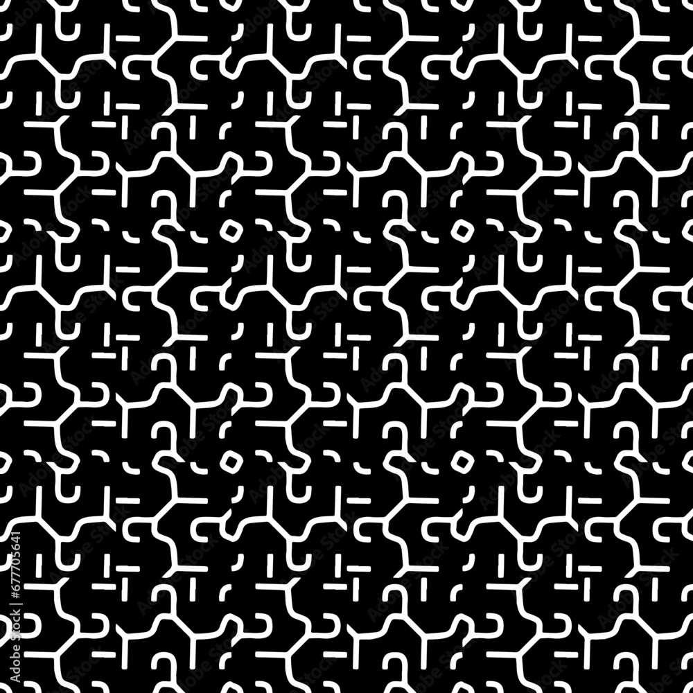 White background with black pattern. Seamless texture for fashion, textile design,  on wall paper, wrapping paper, fabrics and home decor. Repeat pattern.