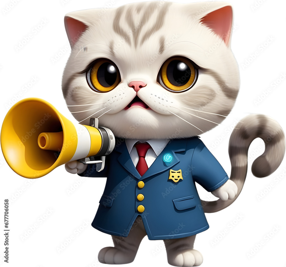 Cat with megaphone