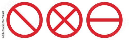 Free Download Set of close icon vector sign. Stop road prohibition sign isolated on white. - GFXLoad