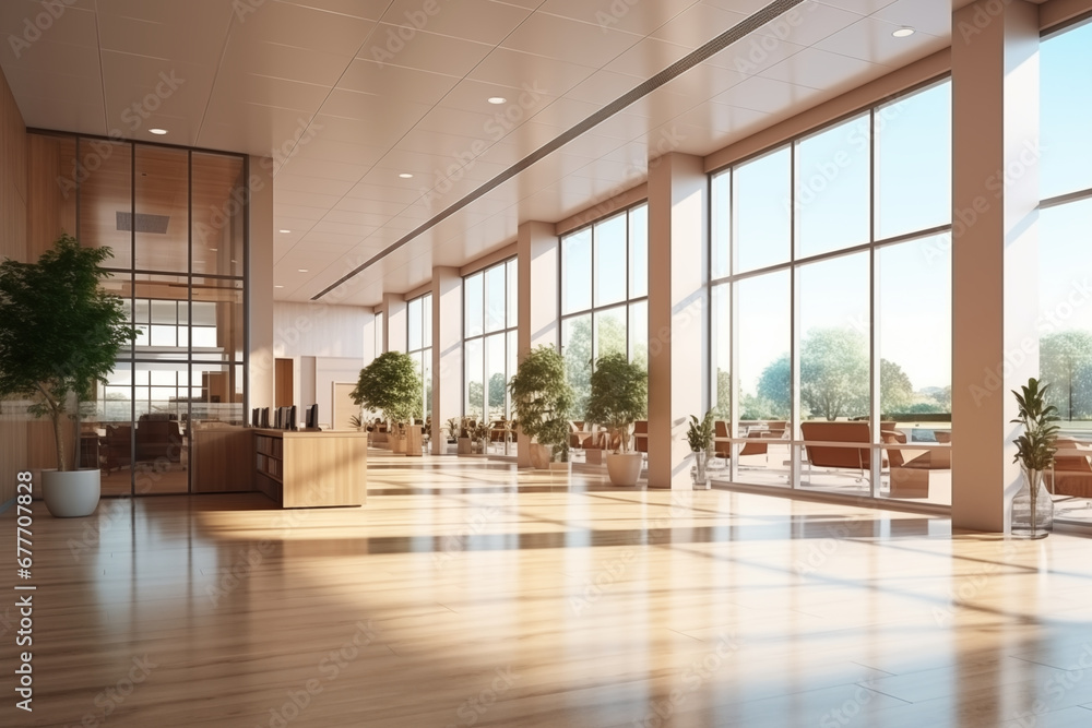 spacious lobby of the business center spacious lobby of the business center