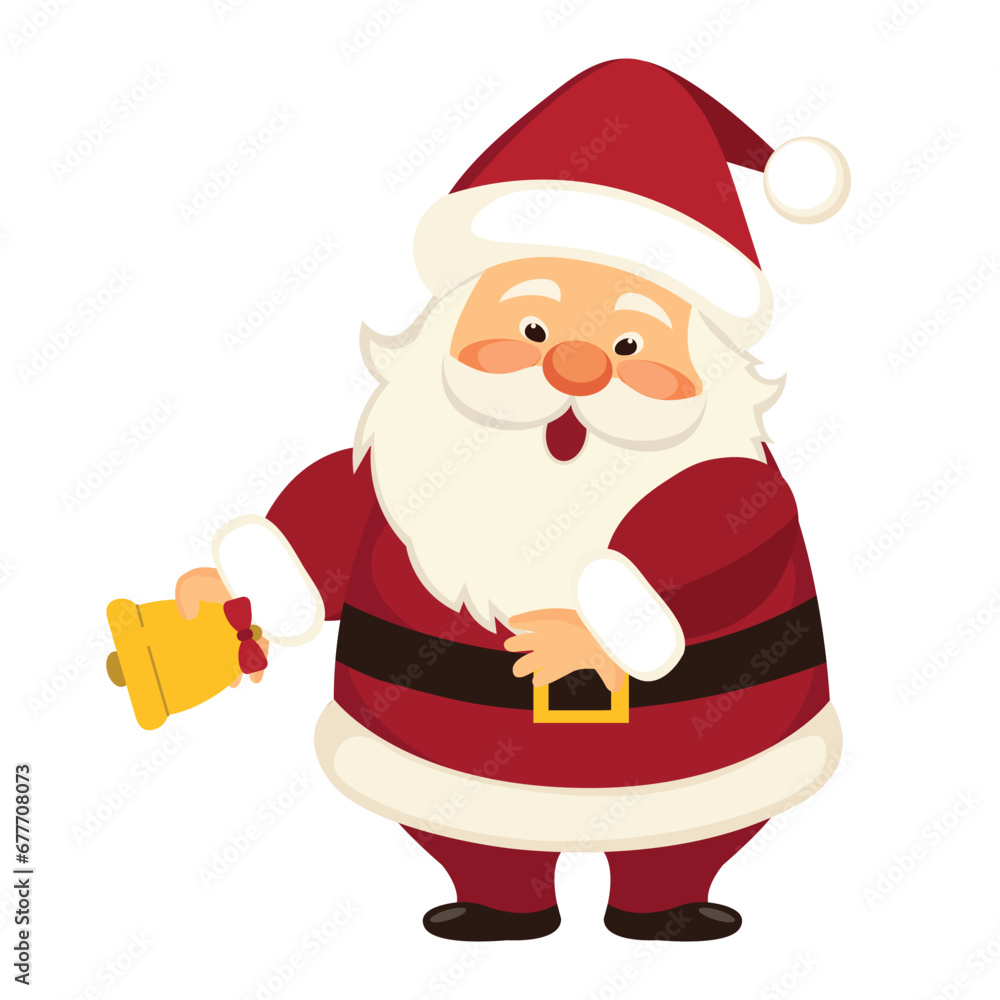 cute santa clause character vector illustration isolated white background cute santa clause character vector illustration isolated white background