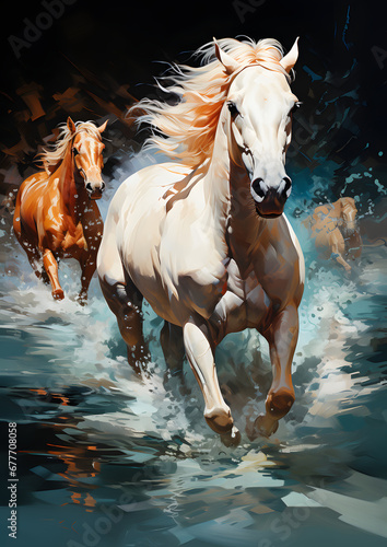 Navigators through the rivers of unity, horses lead us on a voyage where the currents of shared emotions flow