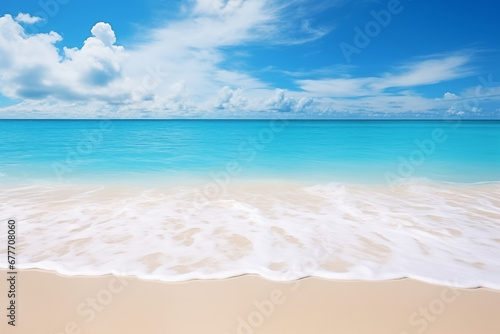 tropical wave on a sandy beach
