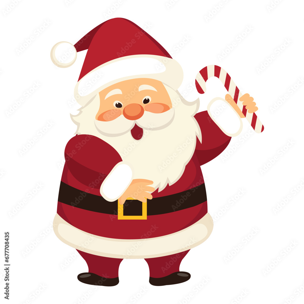 cute santa clause character vector illustration isolated white background cute santa clause character vector illustration isolated white background