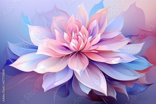 Graceful Digital Illustration of a Layered Petal Flower