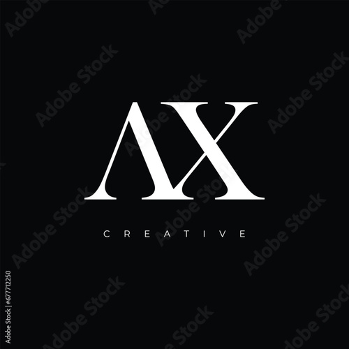 Logo monogram initial letter AX luxury