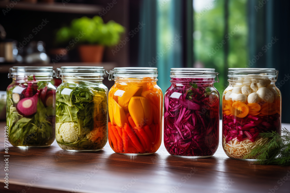pickled vegetables in jars pickled vegetables in jars