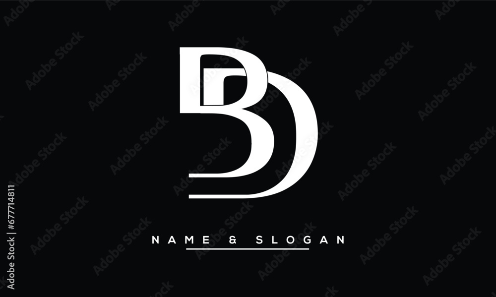 DB, BD, D, B Abstract Letters Logo Monogram DB, BD, D, B Abstract Letters Logo Monogram