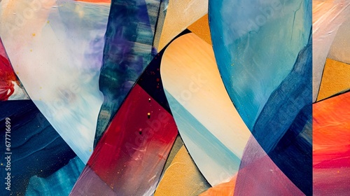 Fototapeta Naklejka Na Ścianę i Meble -  Colorful modern artwork, abstract paint strokes, oil painting on canvas. Acrylic art, artistic texture. Brush daubs and smears grunge background, generative AI