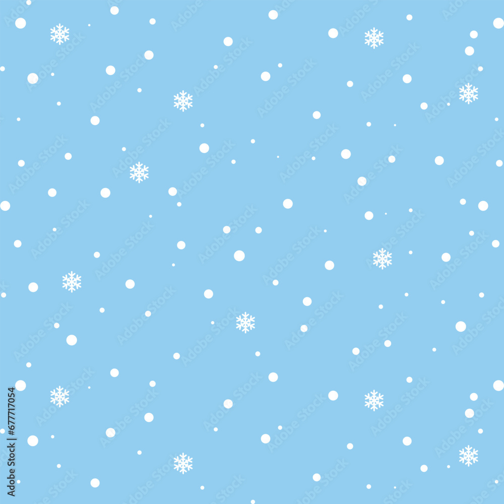 Seamless pastel pattern Snowfall isolated on transparent background. Vector illustration Seamless pastel pattern Snowfall isolated on transparent background. Vector illustration