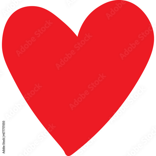 Free Download Hand-drawn red heart isolated on transparent background. PNG - GFXLoad