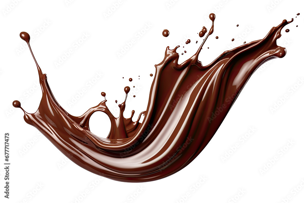 Dark brown Chocolate or cocoa liquid swirl splash with little choc bubbles isolated on clear png background, liquid fluid element flowing in form of wave. Dark brown Chocolate or cocoa liquid swirl splash with little choc bubbles isolated on clear png background, liquid fluid element flowing in form of wave.
