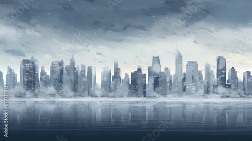 frost snow sky freeze snowy illustration cold building, outdoor town, frosty january frost snow sky freeze snowy