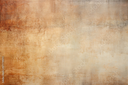 Abstract grunge background with brown and yellow paint on old wall.