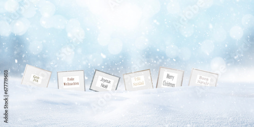 Biderrahmen mit Weihnachtsgrüssen