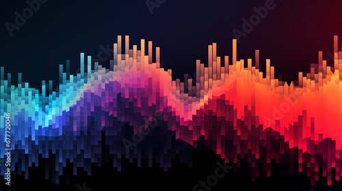 Simple wave vector art abstract poster web page PPT background  digital technology