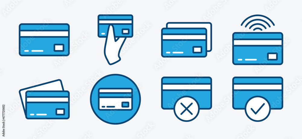 Credit card icon set. Credit card payment icons symbol. For apps and websites. Vector illustration Credit card icon set. Credit card payment icons symbol. For apps and websites. Vector illustration
