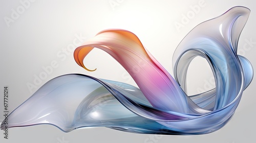  a blue, pink, and white swirl on a gray background with a light reflection on the bottom of the image and the bottom part of the image in the bottom corner of the image. generative ai