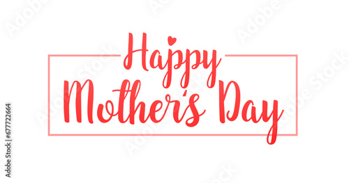 Happy Mothers Day, pink calligraphy poster. Vector Mother's day or sale shopping special offer banner. Best Mom ever greeting card. Concept of Happy Mothers Day. Vector illustration