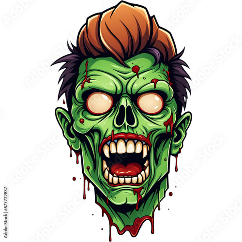 Dead zombie head shirt design © Passion