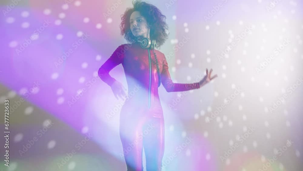 dancer with coloured lighting dancer with coloured lighting