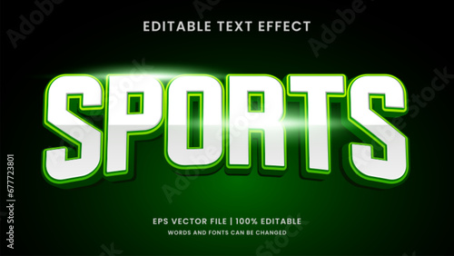 Sports 3d editable text effect