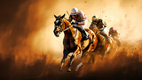 horse and rider on horse,In the Heart of the Race: Stunning Moments of Equine Glory,AI Generative 