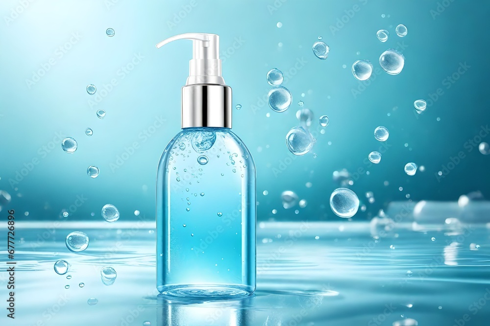 Spray cosmetic bottle. Cosmetic product mockup Spray cosmetic bottle. Cosmetic product mockup